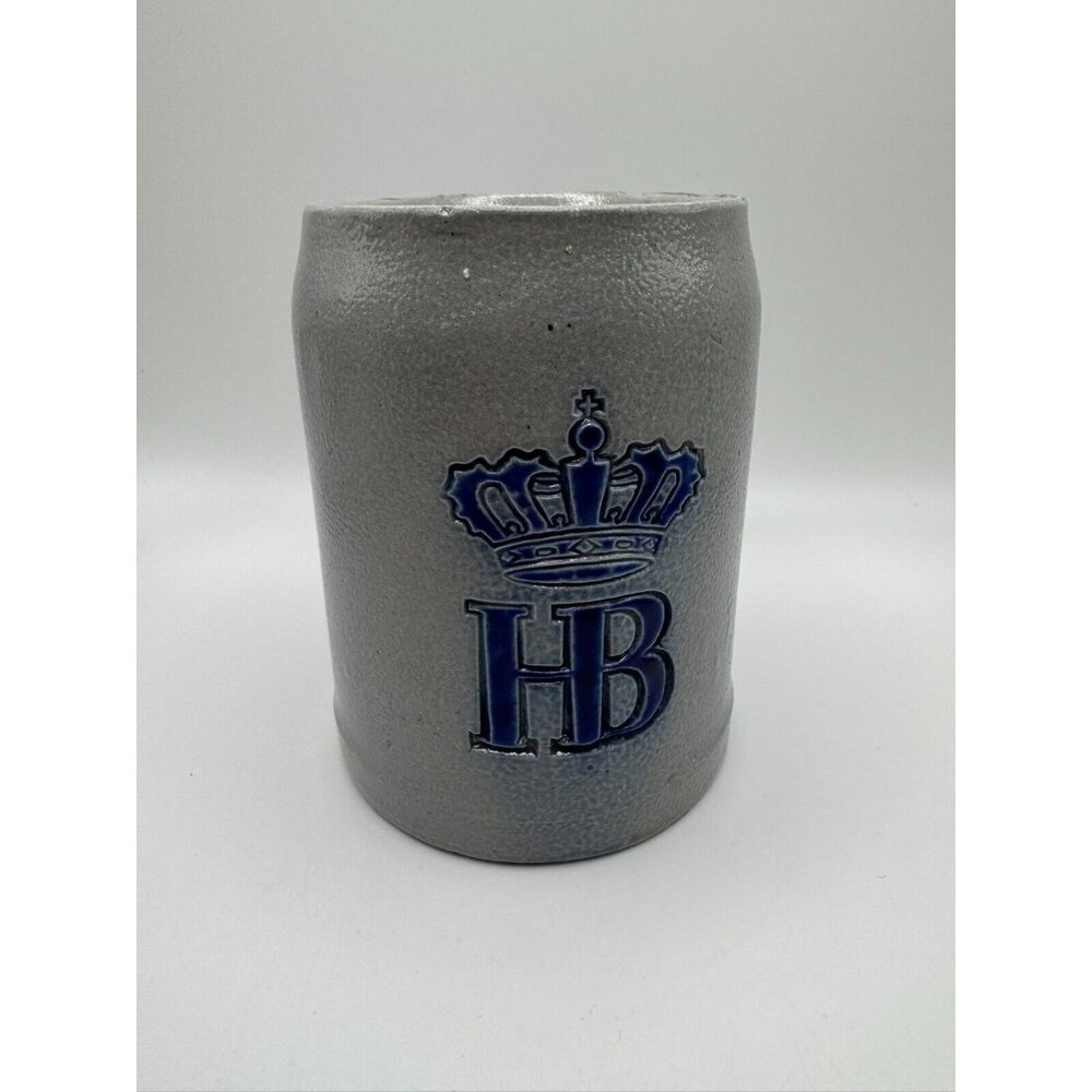 Vintage HB Beer Stein Hofbrauhaus München 0.5L Stoneware Ceramic Mug pottery